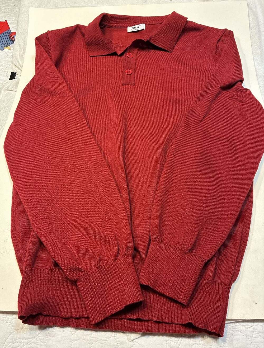 COOFANDY Men's Long Sleeve Knit Polo Shirt